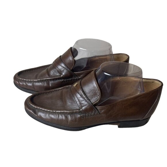 Gucci Mens Vintage  Italy Leather Brown Loafer Shoes  Eur 40.5 M Sku 2526 - Picture 1 of 15